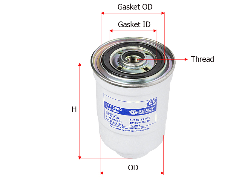 فیلتر سوخت لیفتراک کوماتسو شور Sure Filter SFF 0900