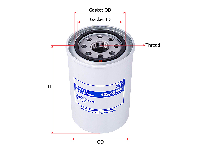 فیلتر هیدرولیک لیفتراک و بیل مکانیکی Sure Filter SFH 1518